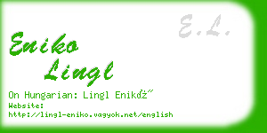 eniko lingl business card